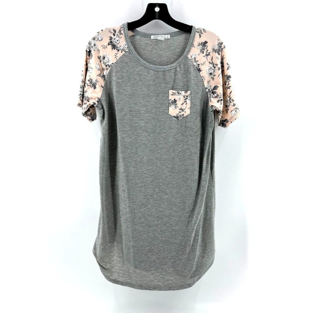 Flora Woman Women's Short Sleeve Pocket Tunic Top Night Shirt Loungewear Size M